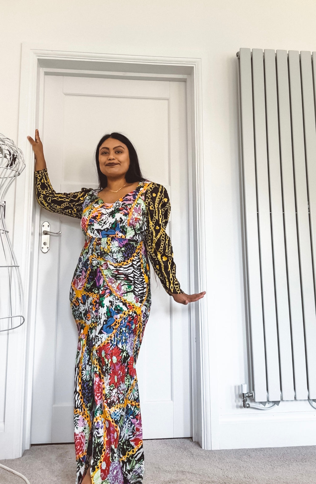 Rixo London Madonna Silk Floral Chain Mixed Satin Wrap Dress - House Of Huntington