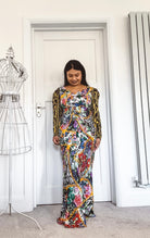 Rixo London Madonna Silk Floral Chain Mixed Satin Wrap Dress - House Of Huntington