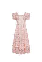 Amy Jane London Fairytale Heidi Floral Ruffle Detail Puff Sleeve Midi Dress - House Of Huntington