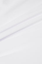 MAXIMILIAN DAVIS Disco White Asymmetric Draped Stretch-jersey Bodysuit Top - House Of Huntington