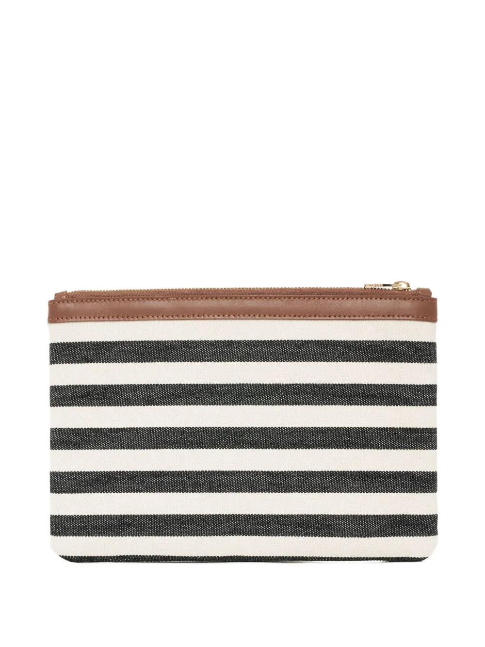 Anine Bing Striped AB Monogram Logo Lili Pouch Clutch