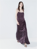 RAEY Straight-Neck Burgundy Maxi Slip Dress - House Of Huntington