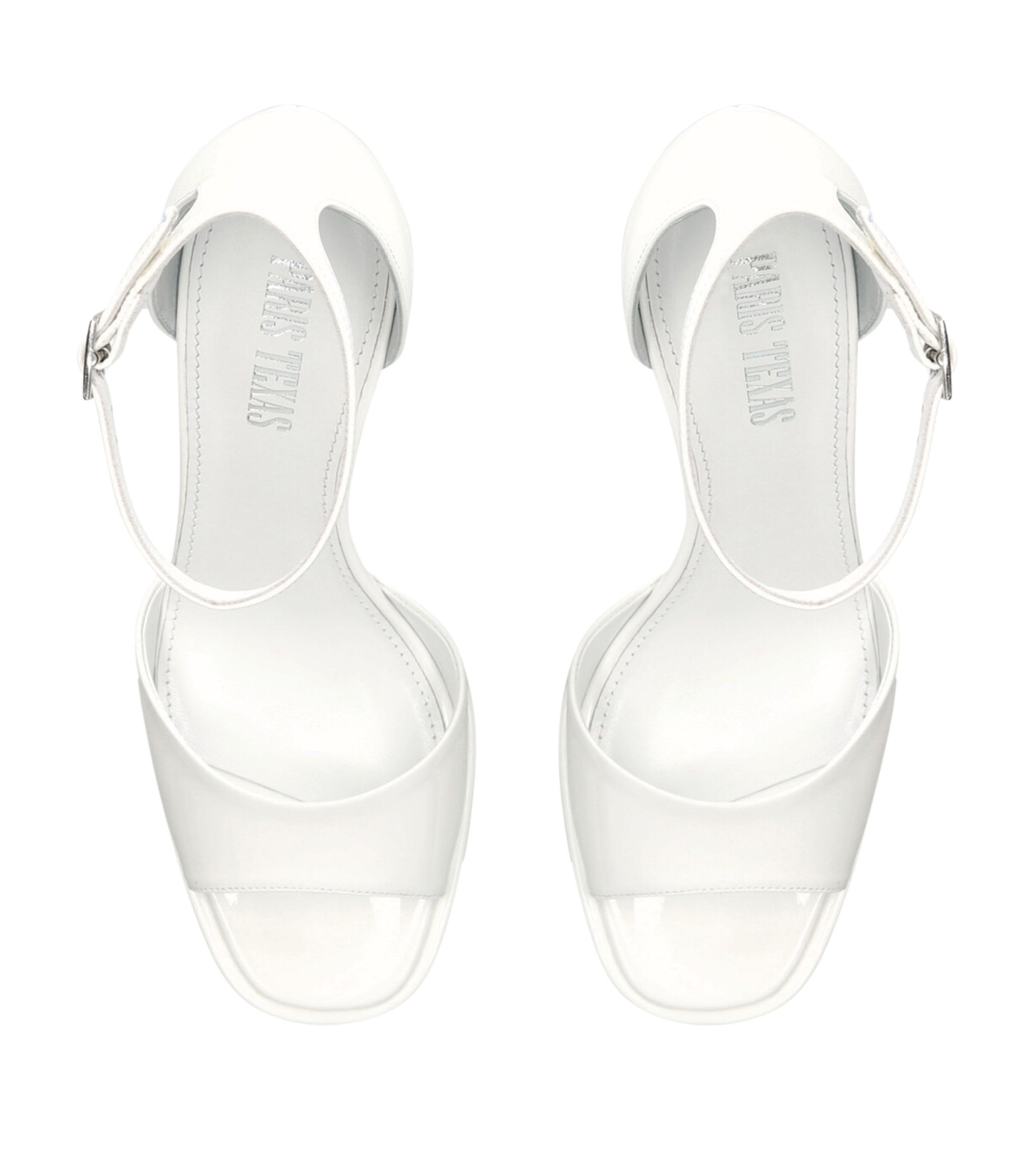 PARIS TEXAS White Tatiana Patent Leather Platform 130mm High Heels - House Of Huntington
