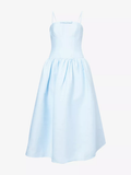 Self-Portrait x Disney Blue Bow Detail Taffeta Flared Dress