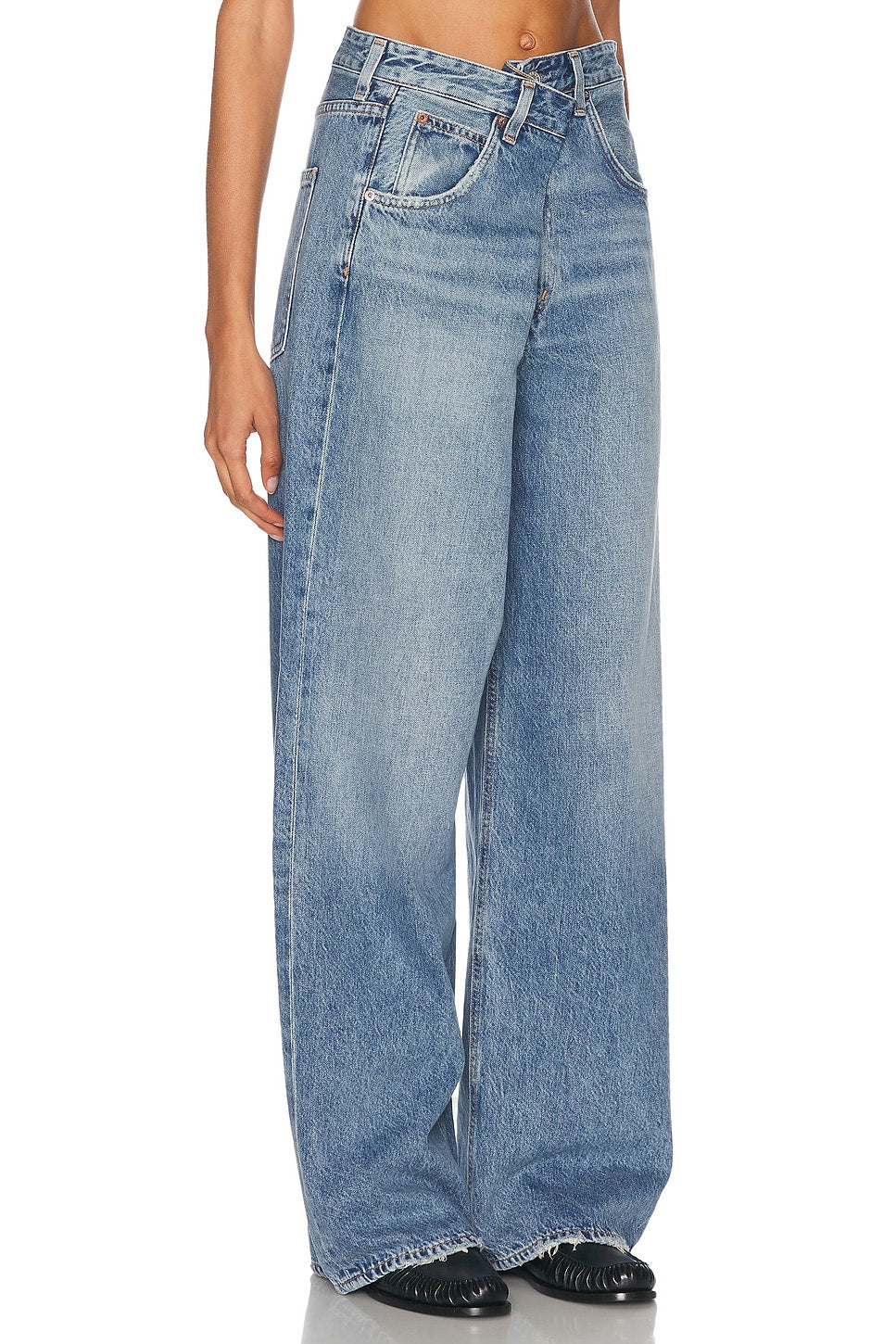 Agolde Vana Denim Foldover Jeans