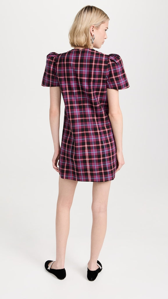 The Vampire's Wife The Wilma Red Tartan Plaid Check Print Shift Dress - House Of Huntington