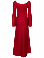 Gabriela Hearst Red Shar Wool & Cashmere-Silk Compact Knit Dress