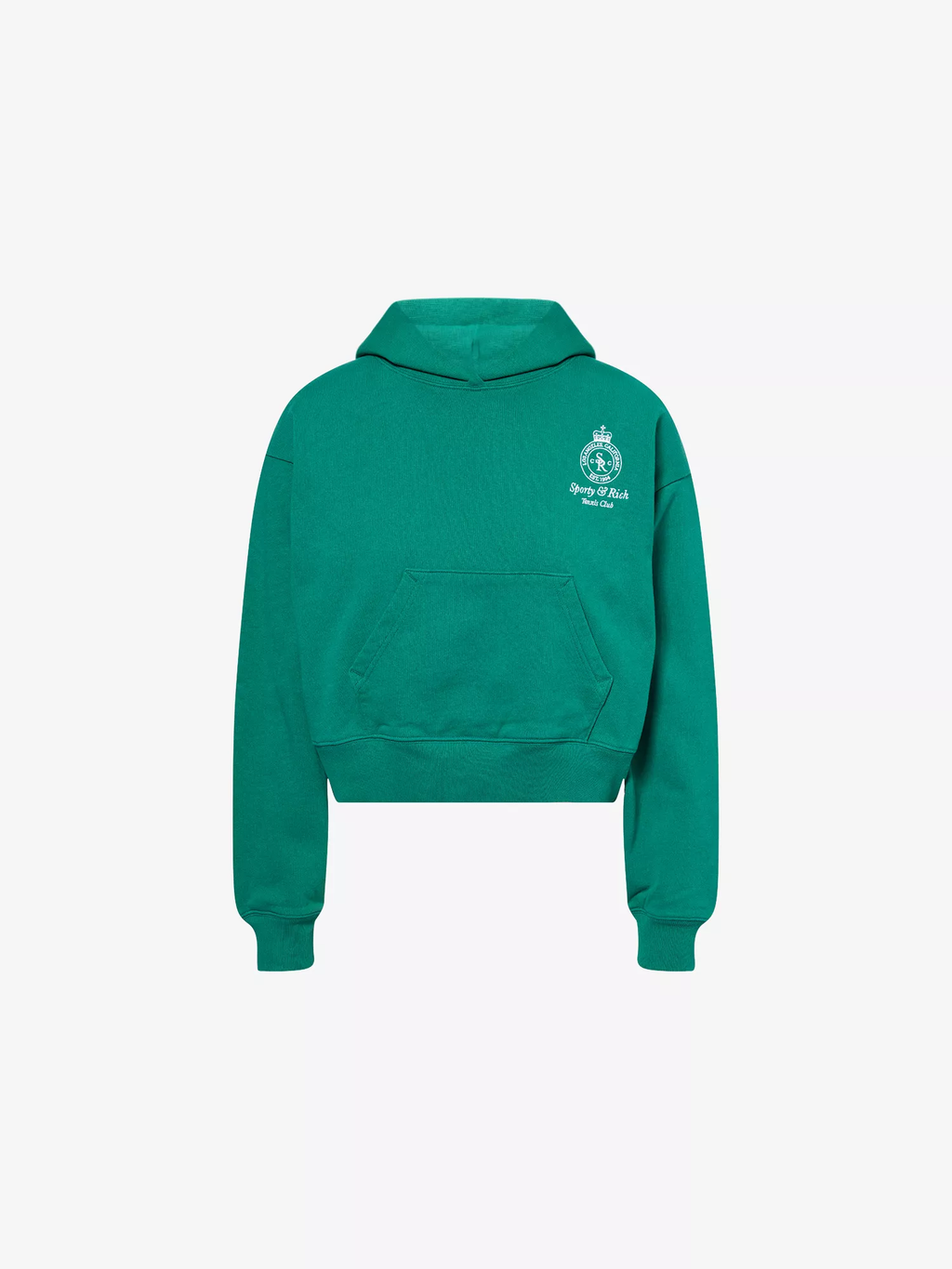 Sporty & Rich Alpine Green Brit Crest Embroidered Hoodie