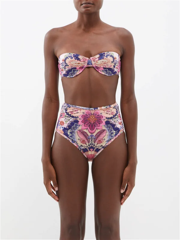 ZIMMERMANN Laurel Floral-Print Bikini Bottoms - House Of Huntington