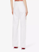GERMANIER Patch Stone Embellished Straight-Leg Mid-Rise Upcycled-Denim Jeans - House Of Huntington