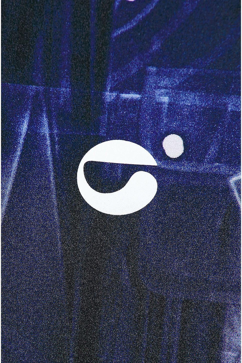 Coperni X-Ray Blue Print Logo Front Long Sleeve High Neck Mini Dress