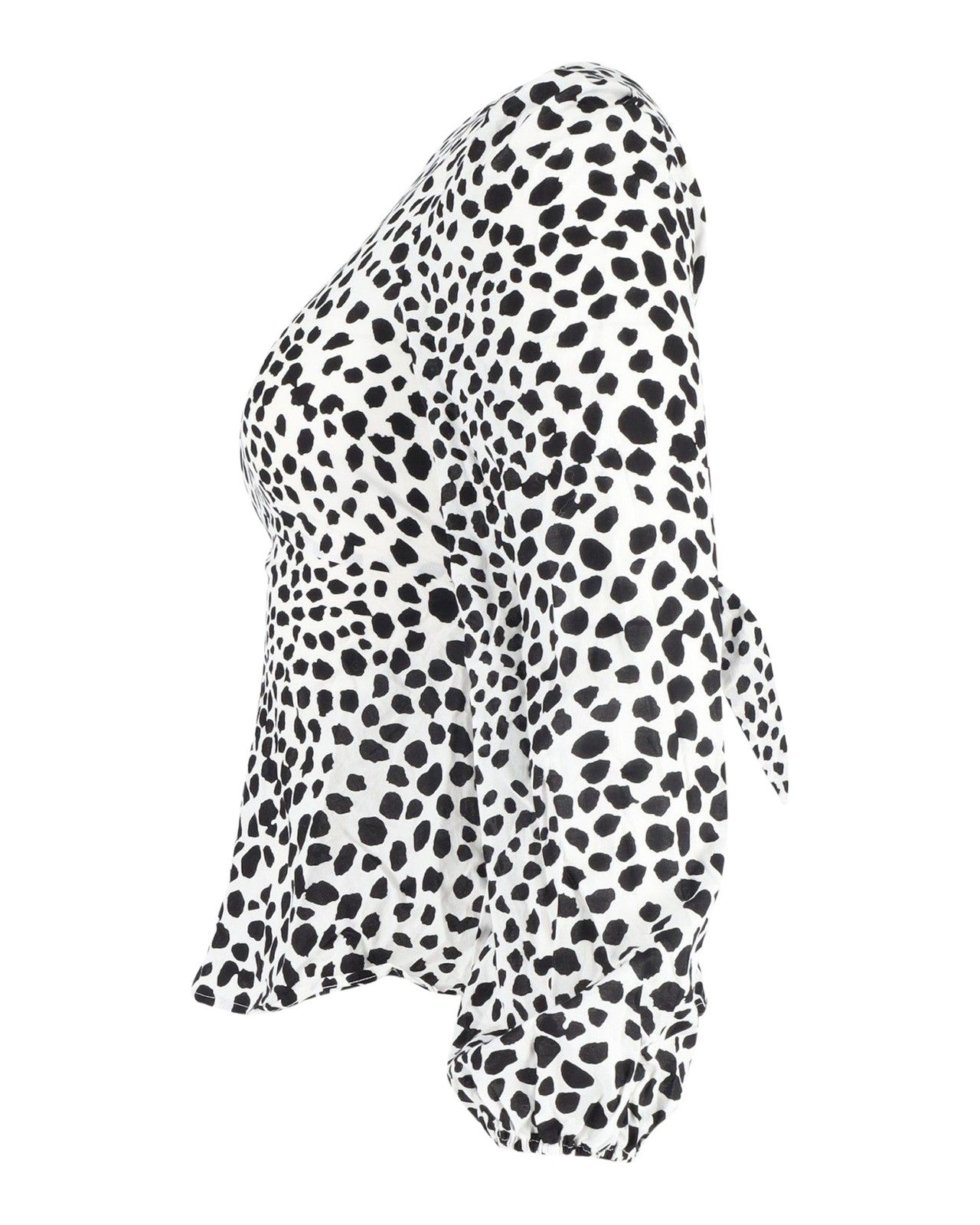 Rixo London Elyse Animal Print Long Sleeve Blouse
