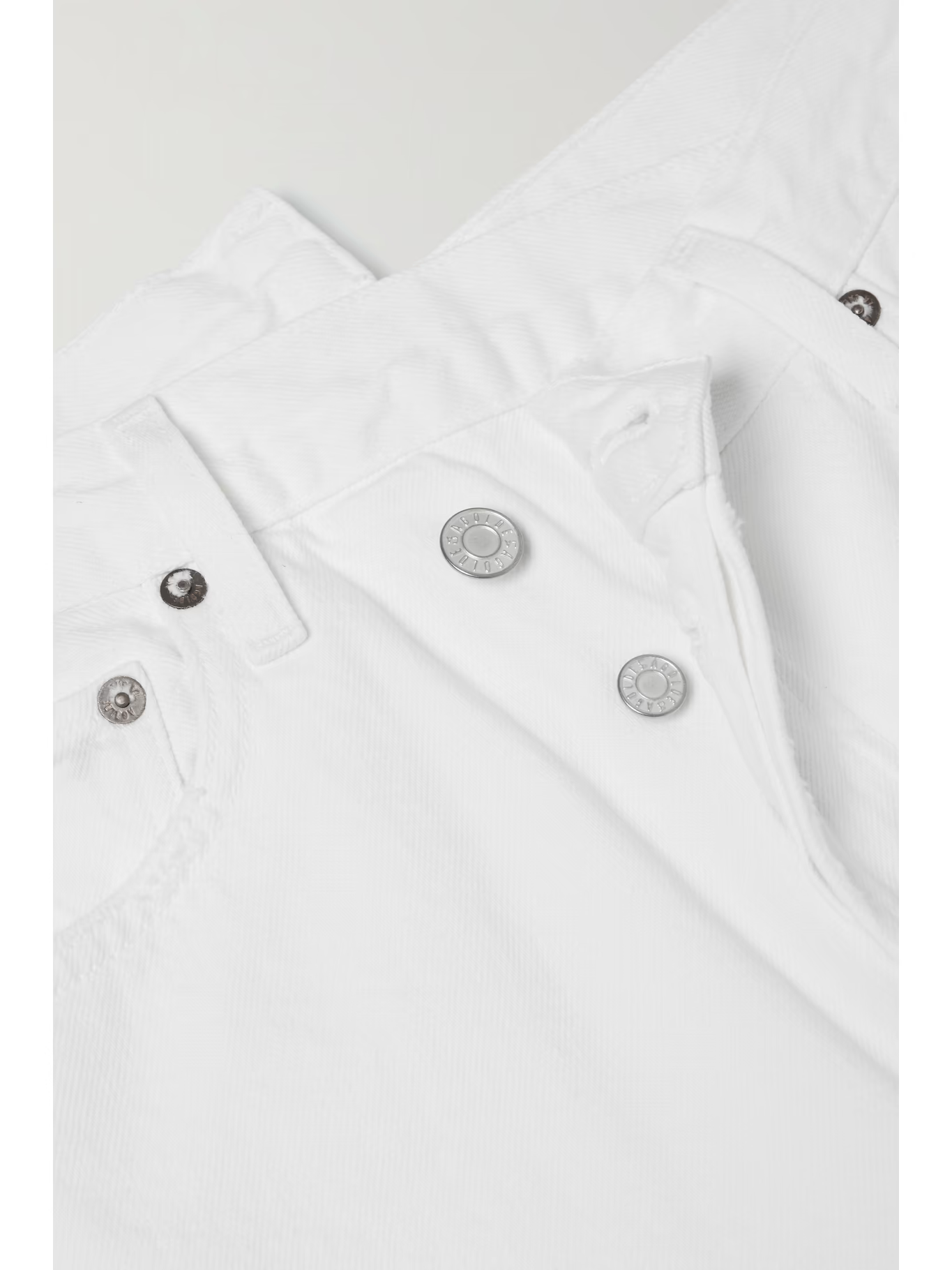 Agolde White Criss Cross Front Straight Leg Jeans