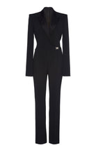 David Koma Black Tuxedo Straight-Leg Jumpsuit - House Of Huntington