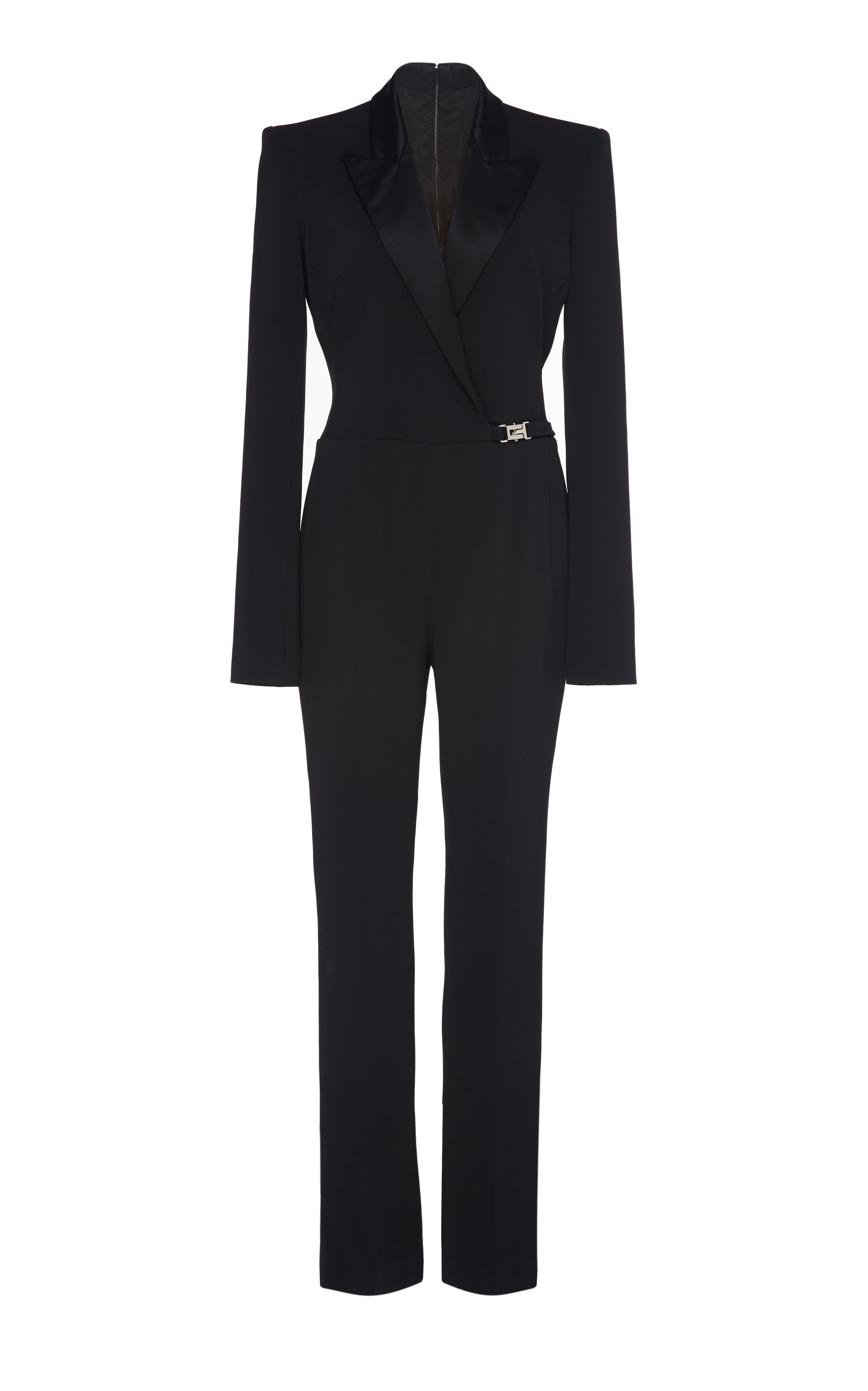 David Koma Black Tuxedo Straight-Leg Jumpsuit - House Of Huntington