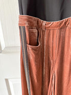 Brunello Cucinelli Black Tailored Top Pink Velvet Trouser 2-in-1 Wide Leg Jumpsuit