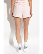 Sporty & Rich Pink Health Club Script Print Disco Shorts