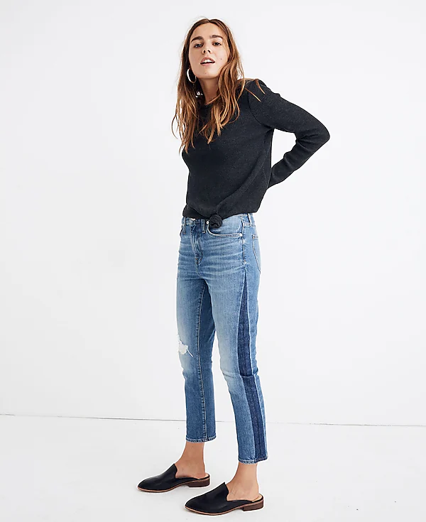 Madewell High-Rise Slim Raebrook Wash Boyjean Relaxed Leg Denim Jeans - House Of Huntington