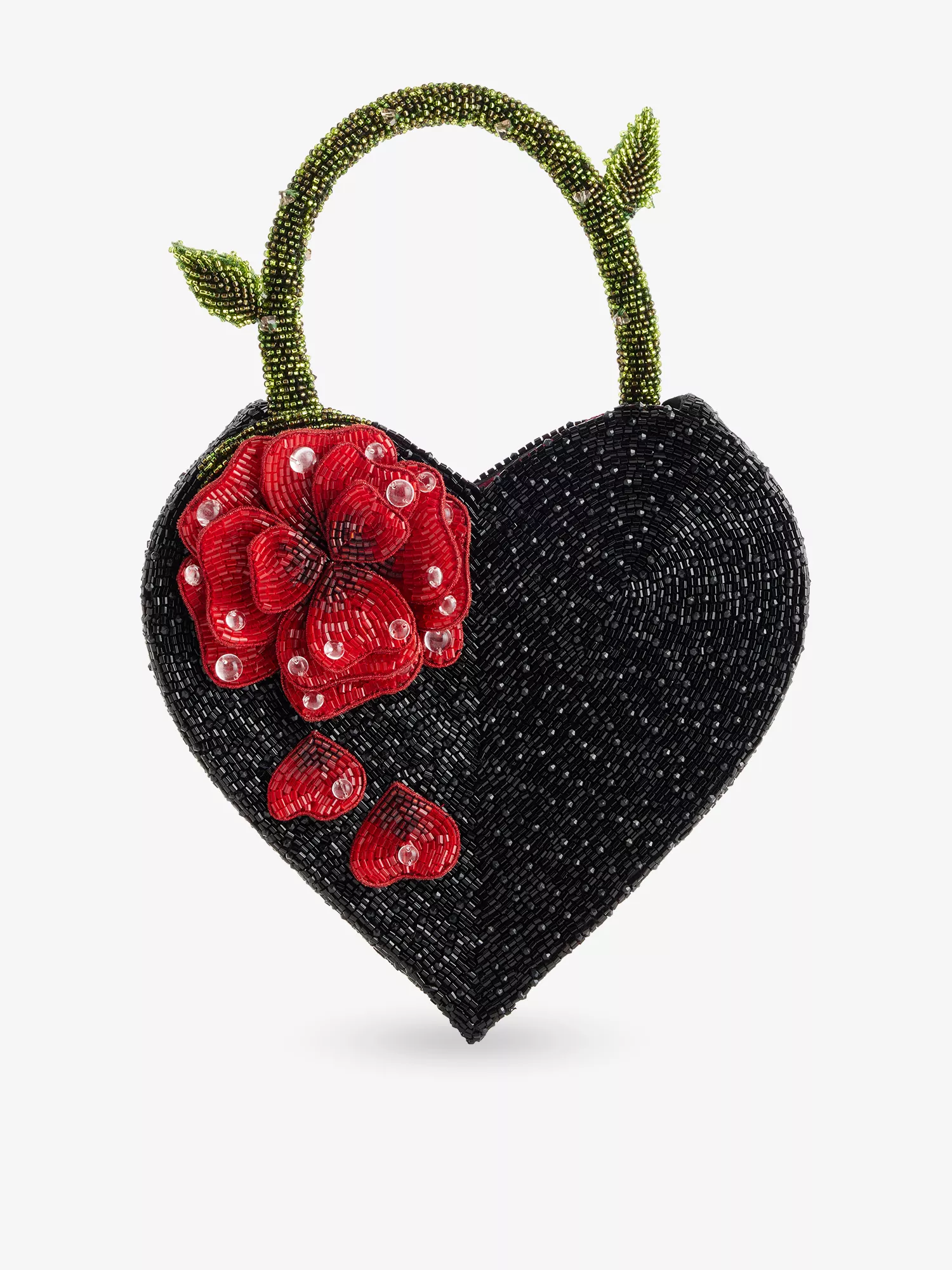 Clio Peppiatt x Disney Beaded Enchanted Rose Heart Bag (IMPERFECT)