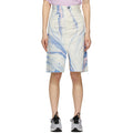 Aries Marble Print Denim Skirt