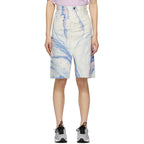 Aries Marble Print Denim Skirt