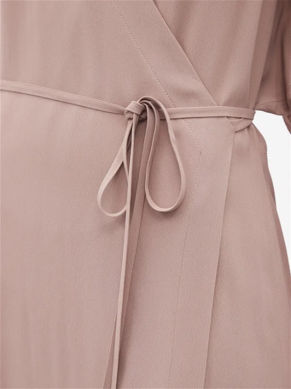 RAEY Dusty Pink Dolman Sleeve Side Split Wrap Dress - House Of Huntington