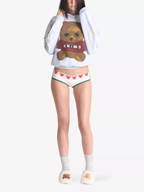 SKIMS x Cactus Plant Flea Market Logo Teddy Bear Cotton Hoodie