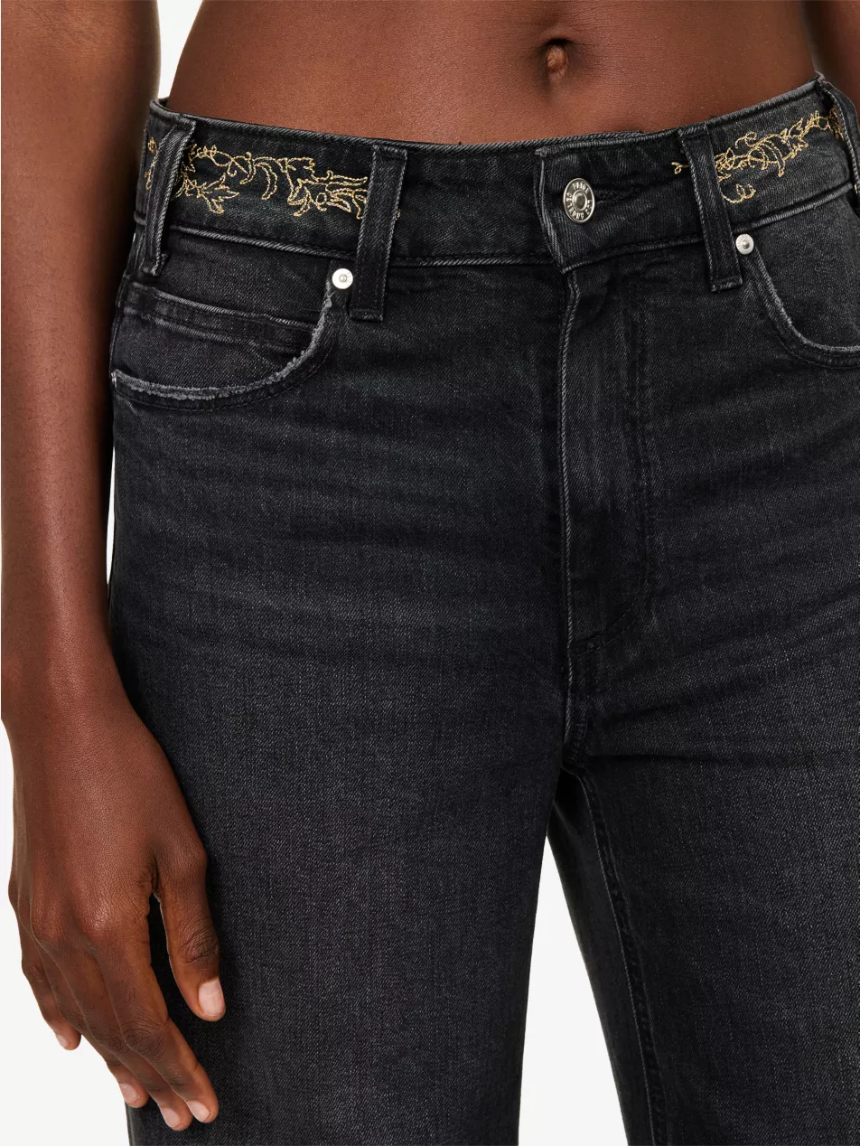 PAIGE x Disney Cinderella Sasha Wide-Leg Stretch Denim Jeans