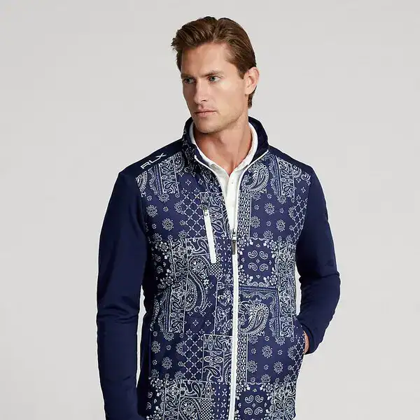 Ralph Lauren RLX Bandana Print Blue Hybrid Jacket