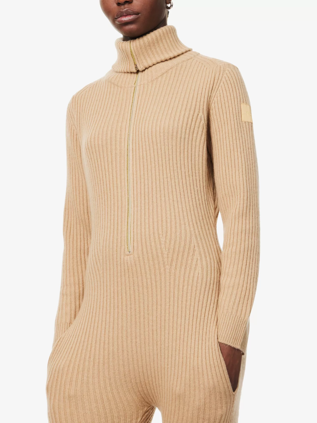 My Sunday Ski Ribbed Wool Cashmere Knit Jumpsuit