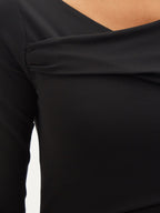 Raey Black Ruched Low-Back Jersey Bodycon Dress - House Of Huntington