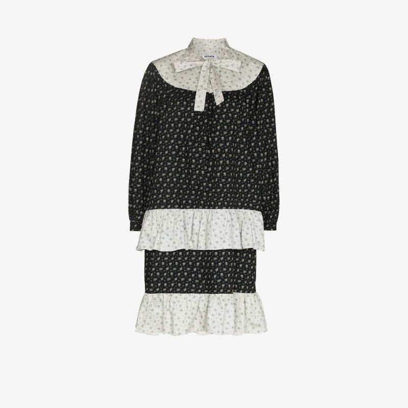 Batsheva Fifi gestuftes Minikleid mit Blumenrüschen
