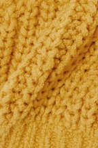 Alanui Pucon Ribbed Wool-Blend Golden Yellow Bralette Top