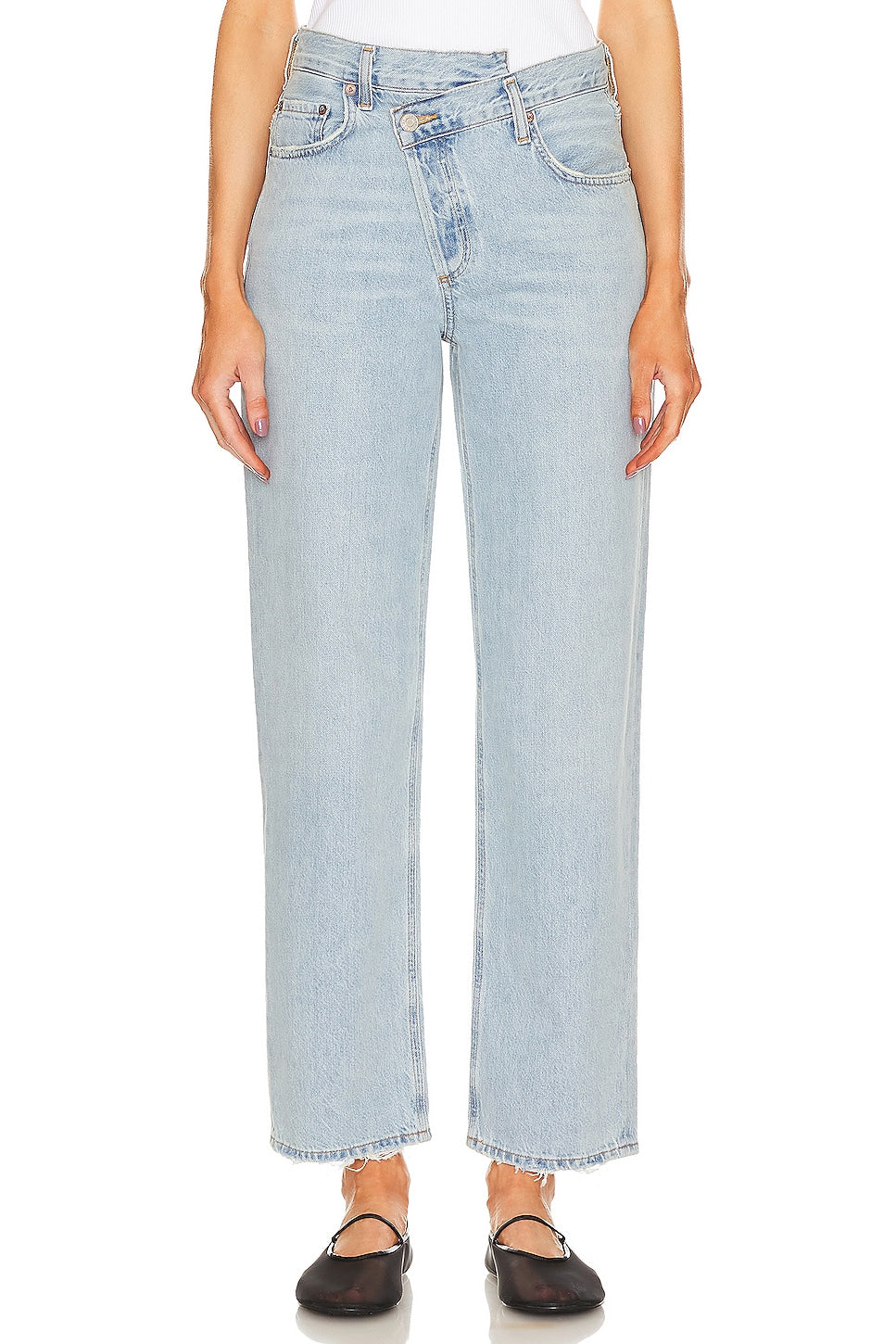 Agolde Criss Cross Light Blue Denim Jeans