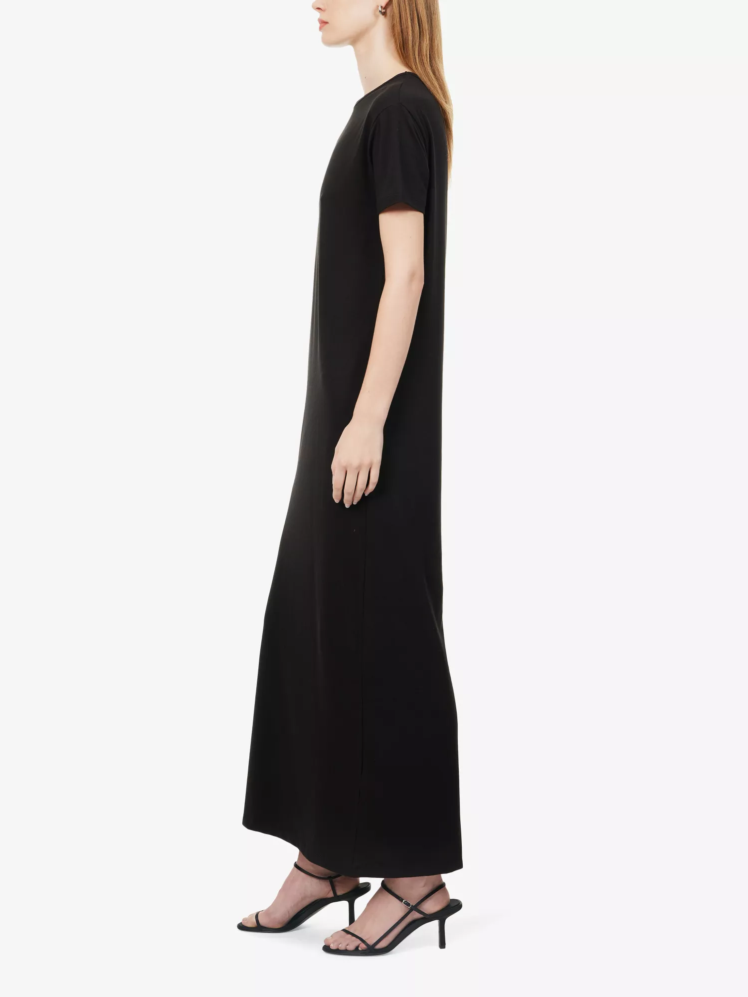 The Frankie Shop Maya Cotton Black Tee Dress