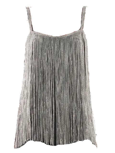 RAEY Crystal Fringe Strappy Cami Top - House Of Huntington