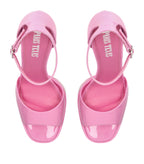 PARIS TEXAS Pink Tatiana Patent Leather Platform 130mm High Heels - House Of Huntington