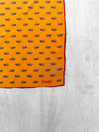 Drake's Mustard Red Airplane Pocket Square - House Of Huntington