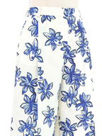 Nina Ricci Blue Floral Print Long Culottes Shorts