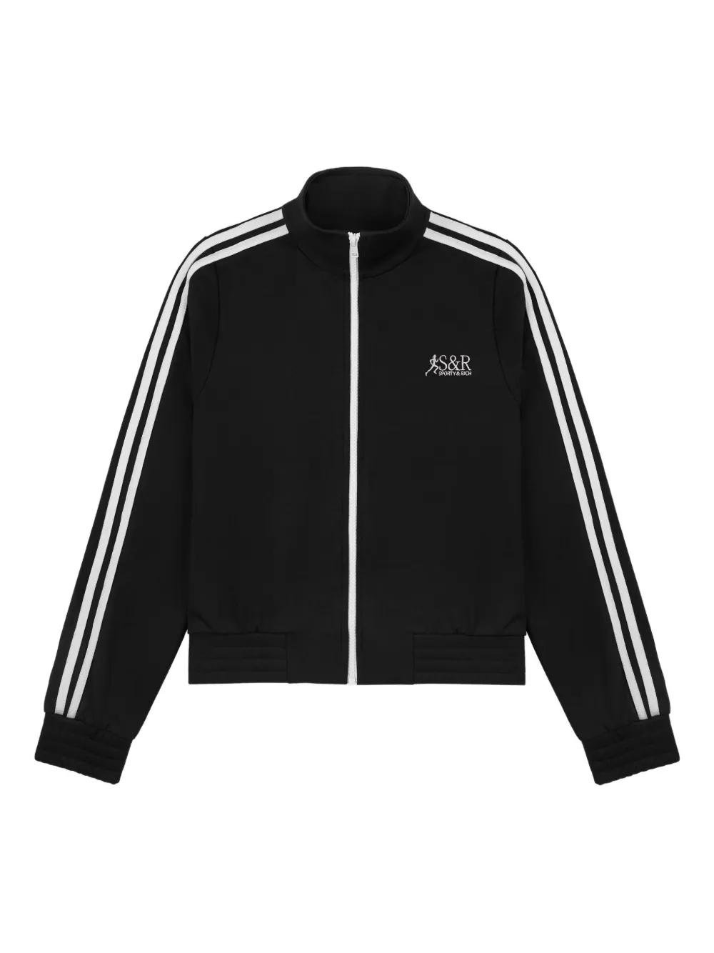 Sporty & Rich Elio Black Track Zip Jacket