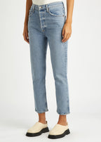 Agolde Riley High Rise Straight Crop Jeans