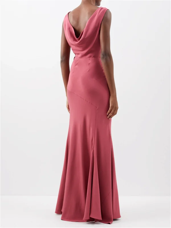 RAEY Cowl Back Seam Detail Pink Dress