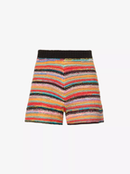 Alanui Take It Easy Multicolour Knit Shorts