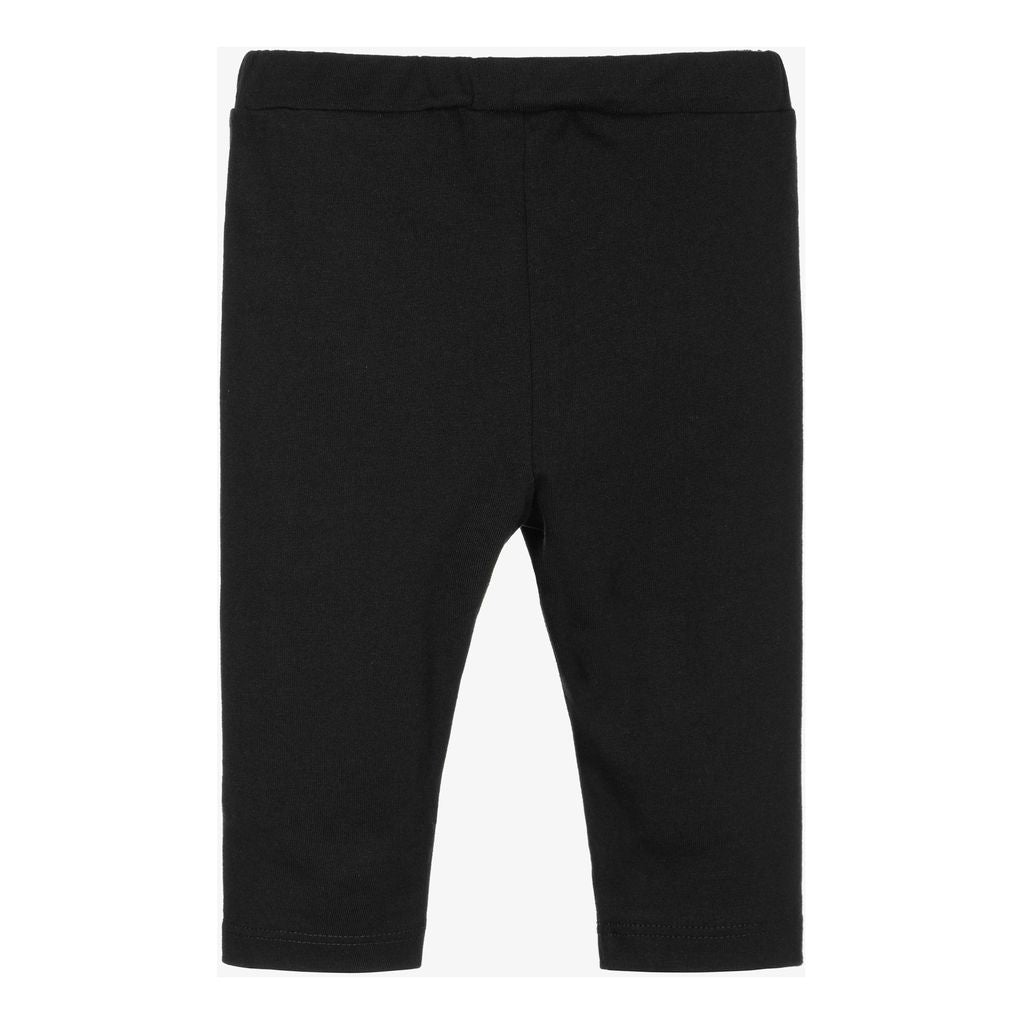 Balmain Baby Girl's Diamante Side Logo Black Leggings