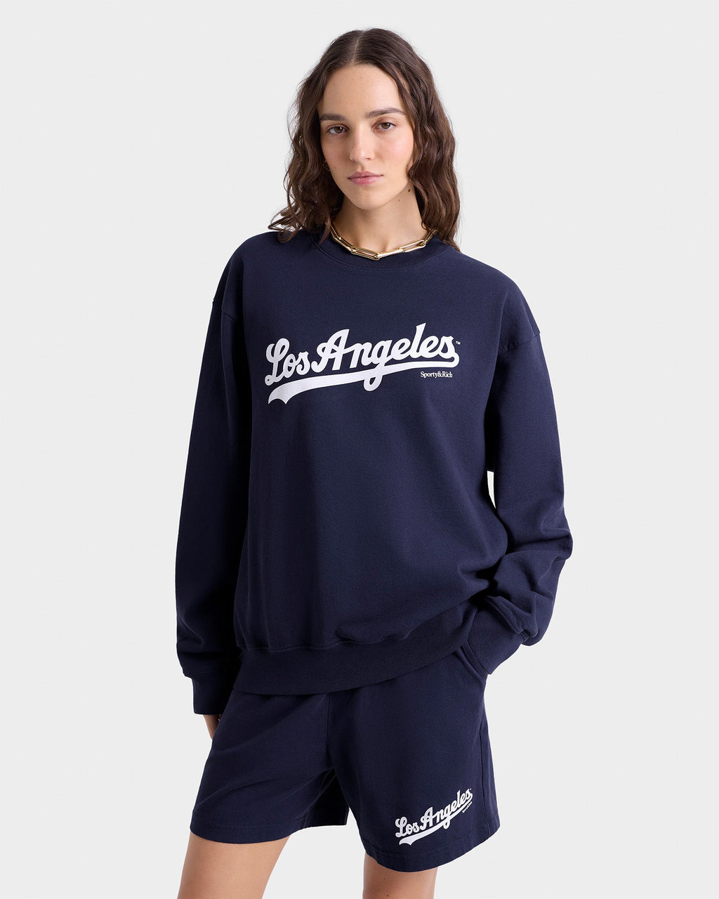 Sporty & Rich Navy Los Angeles Dodgers Gym Shorts