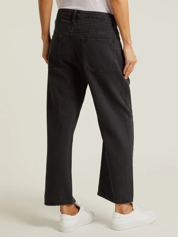 Raey Black Denim Boyfriend Straight Leg Dad Jeans