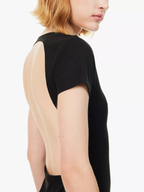 Reformation x Laura Harrier Christy Black Open Back Mini Dress