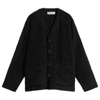 Our Legacy Schwarze Mohair-Strickjacke mit Knöpfen