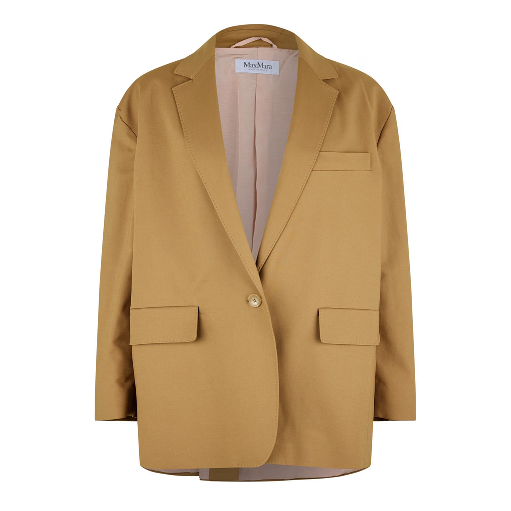 Max Mara Light Brown Monica Oversized Blazer Jacket