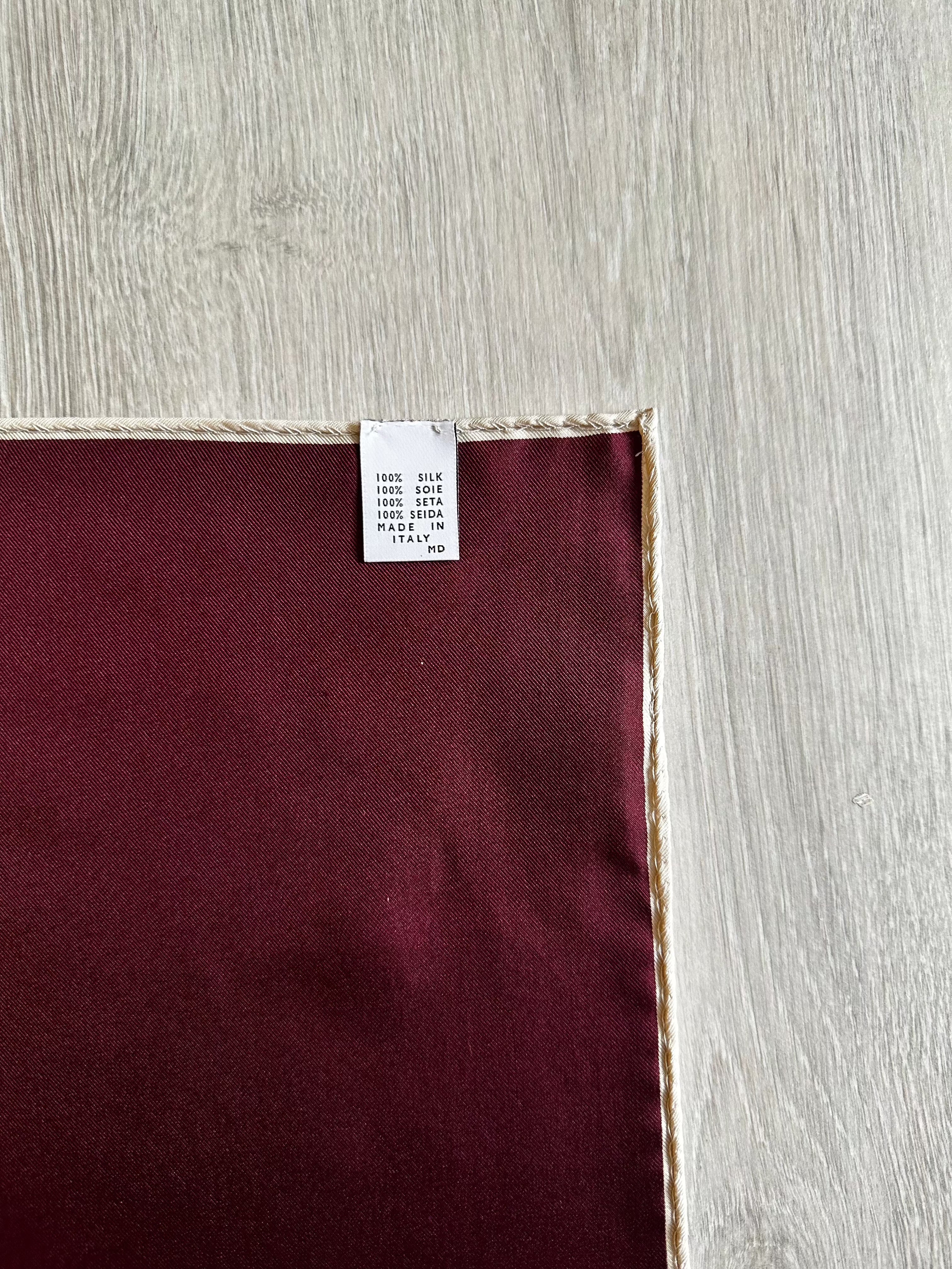 Drake's X Kingsman Burgundy Silk Pocket Square - House Of Huntington